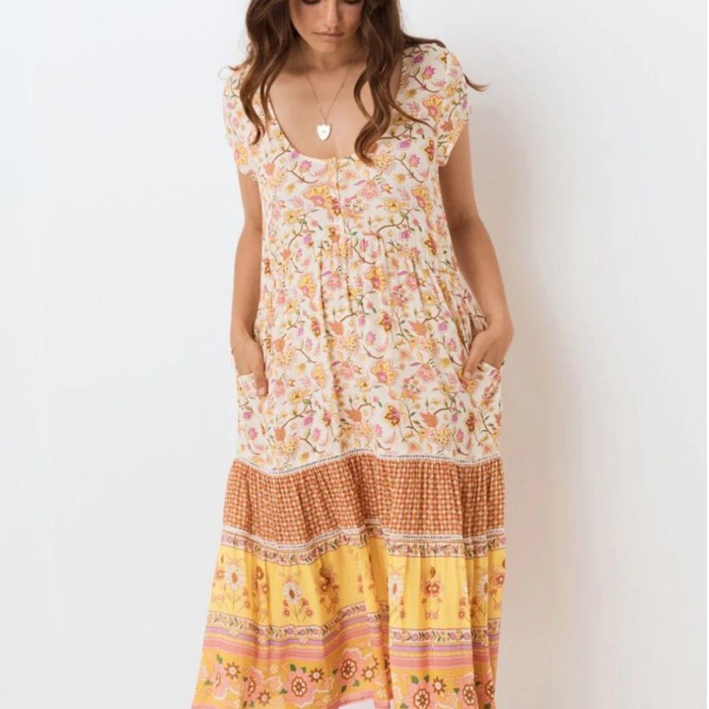 Portobello Road Babydoll Midi Dress by Spell